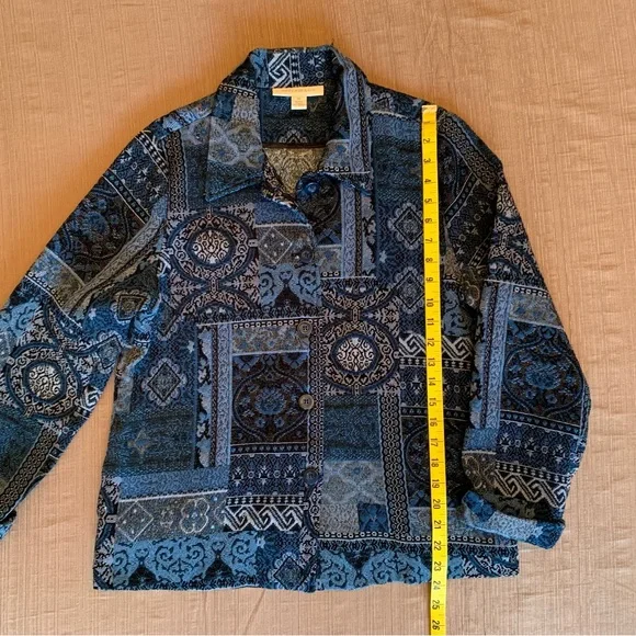 Appleseed's Blue and Black Tapestry Jacket - Picture 4 of 10
